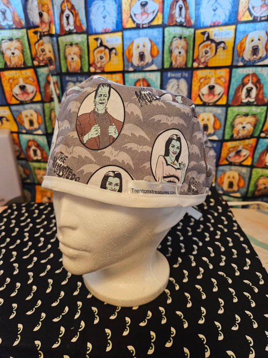 Munsters Skull Cap with white ties