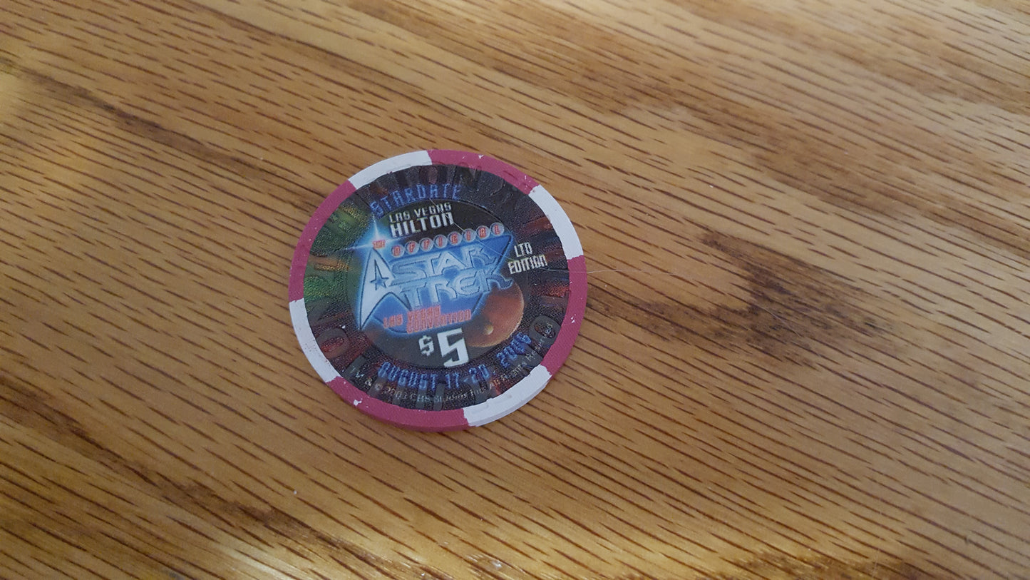 Star Trek  Poker Chip, 40th Anniversary Featuring the Original Series Enterprise