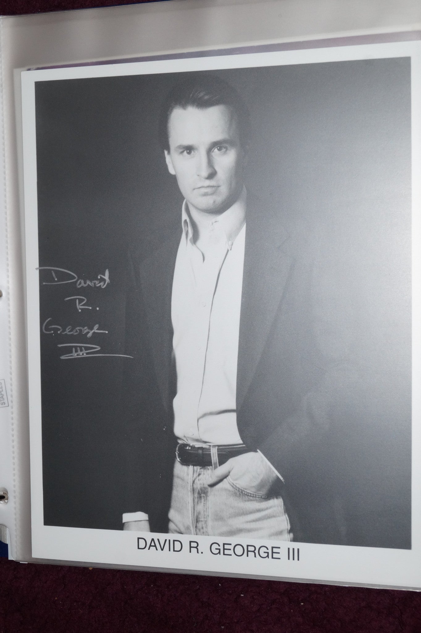 Autographed Photo "David R, George 111"