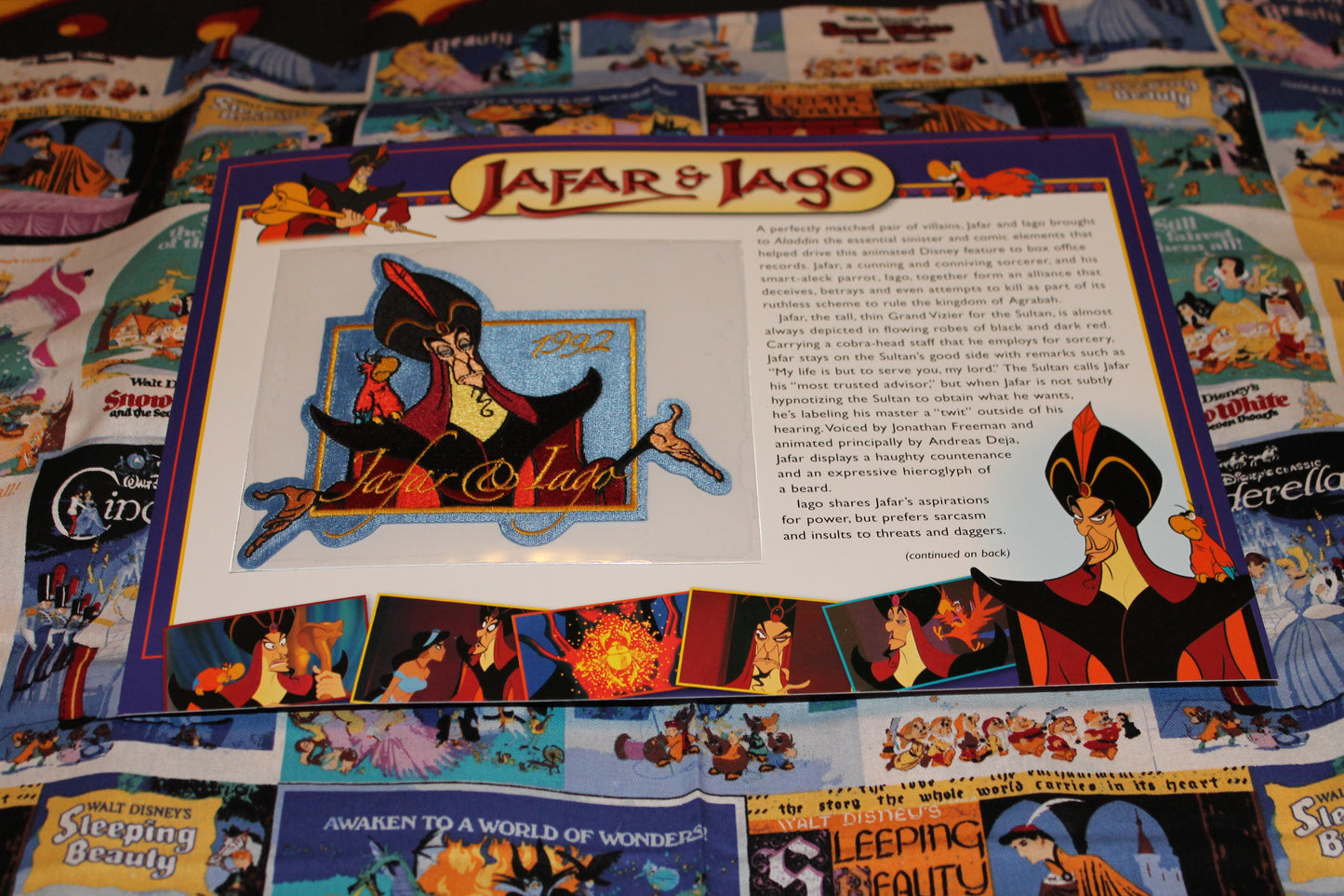 Willabee and Ward Disney Collector Patches, "Jafar and Iago"