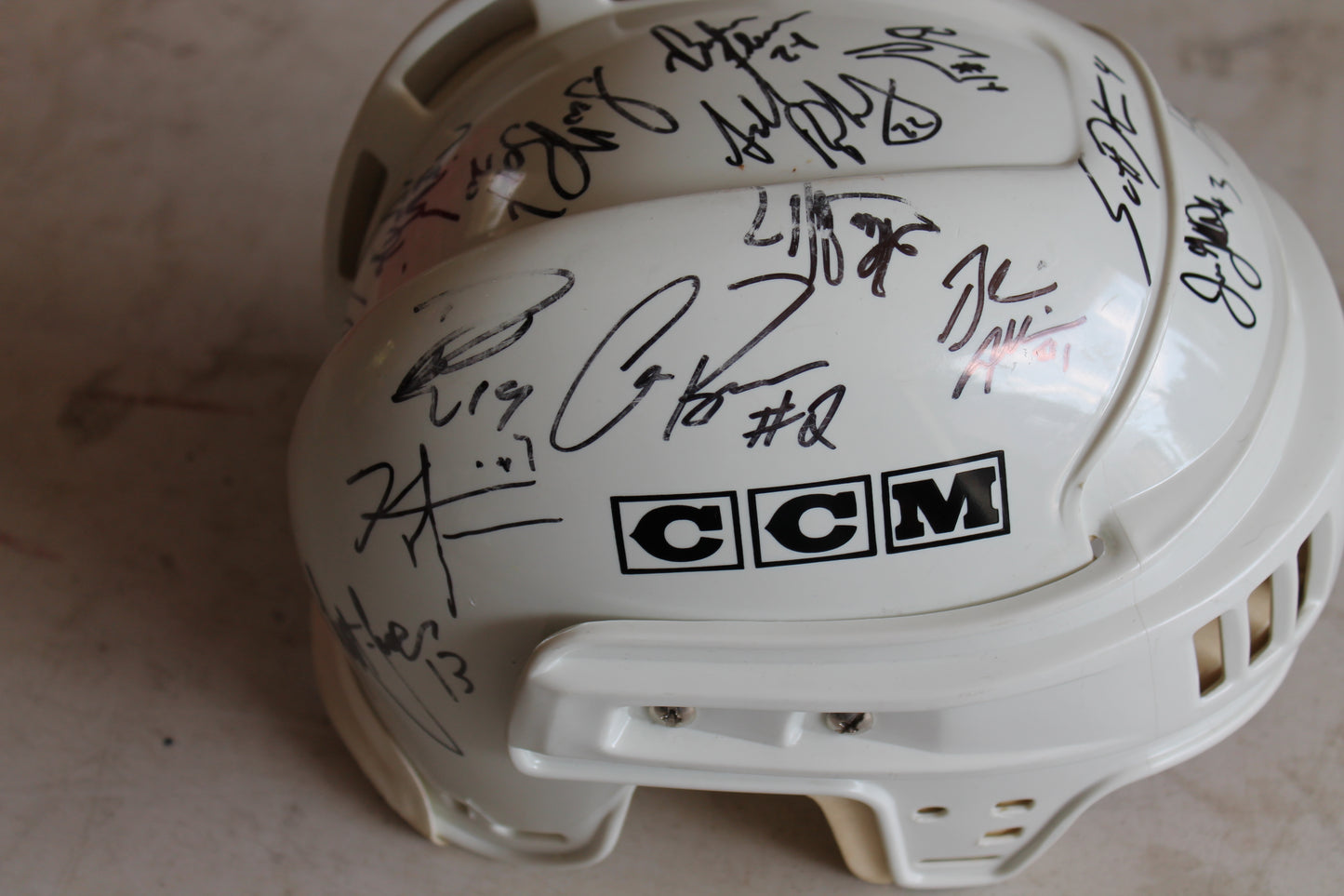 Tacoma Sabercats Hockey Helmet Signed by Team